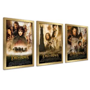 Trio Quadros decorativos Trilogia O senhor dos Anéis Posters